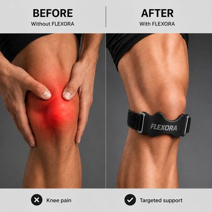 Flexora™ – Relieves pressure under the kneecap for immediate comfort.